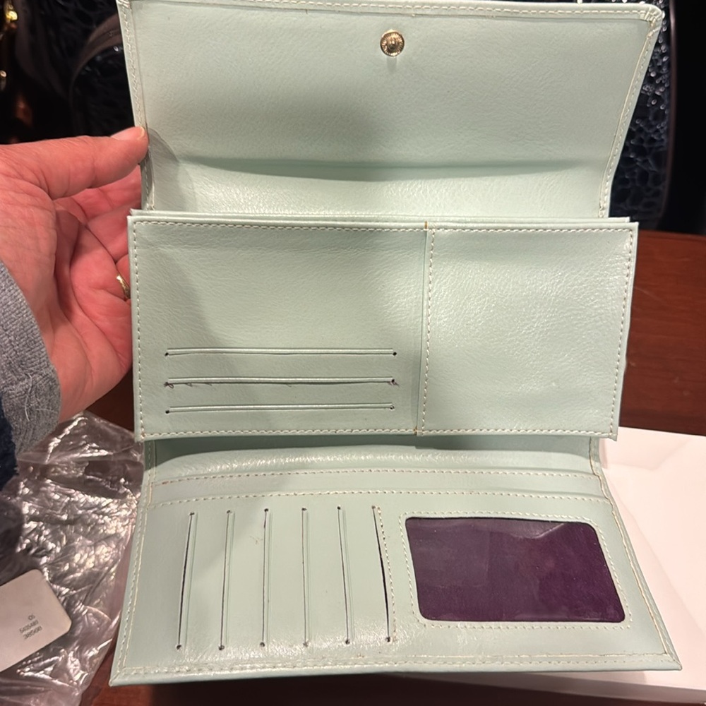 Wallet Jack French London in Elegant Tiffany Mint White NEW